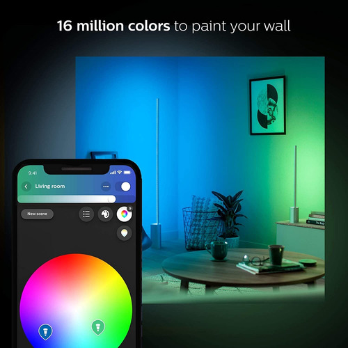 Lámpara De Mesa Philips Hue Color Blanco Y Signe Ambiente (r