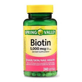 Biotina 5.000 Mcg  ( Spring Valley ) 240 Cps