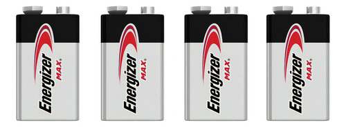 Bateria Alcalina Energizer E522 Max 9v - 4 Unidades
