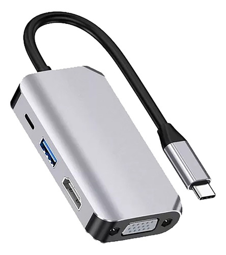 Adaptador Conversor Tipo-c A Hdtv+vga+usb3.0+pd