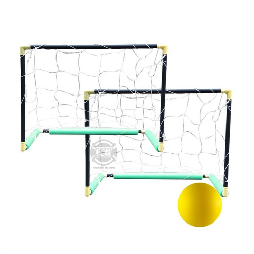 2 Arcos De Futbol Con Pelota Niño Infantil Juego Red Gol P