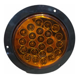 Plafon 24 Led Redondo 4 PuLG Cuarto/direccional/stop Ambar