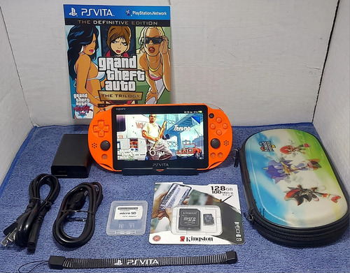 Psvita Slim Naranja 128gb Excelentes Condiciones Con Juegos