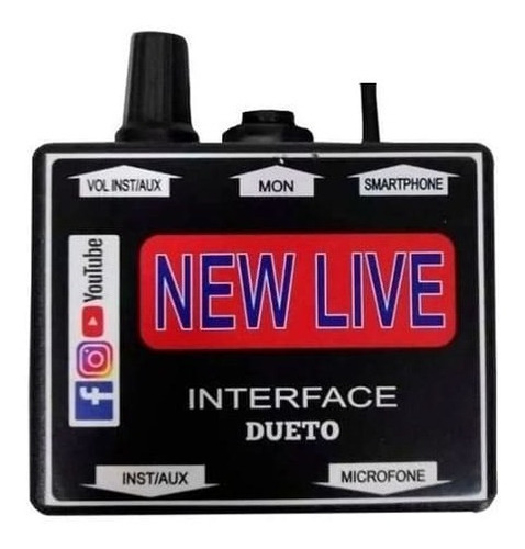 Interface De Áudio New Live Dueto 2 Canais P10