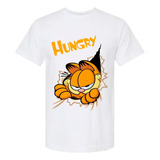 Playera Garfield Hungry Gato  Mujer Hombrearte Loca