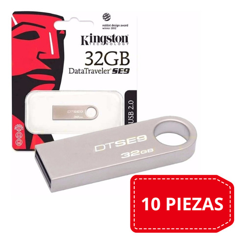 10 Memorias Usb Kingston Datatraveler Se9 Dtse9h 32gb 2.0