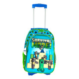 Mochila De Carrito Minecraft Chenson Primaria Extra Resistente 3