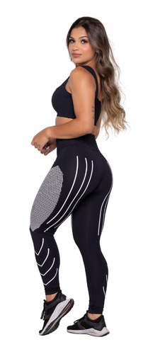 Conjunto Fitness Legging Poliamida Compressão + Cropped  503