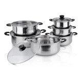 Juego Ollas Olla Cocina X3 Acero Inoxidable Set Cacerolas