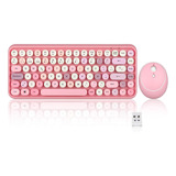 Mouse Perixx, Con Teclado/inalambrico/receptor Usb/rosa