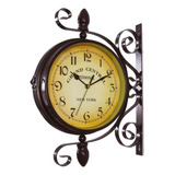 Wooch Reloj De Pared Redondo Marrón De Aspecto Antiguo De Hi