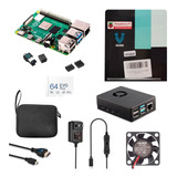 Kit Raspberry 8gb 64bit 5.0v C/ Case Cooler E Cartão Sd