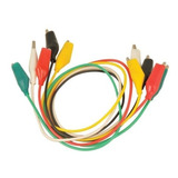 Set De Cables Cocodrilos  30cm X 5 Unidades En Colores