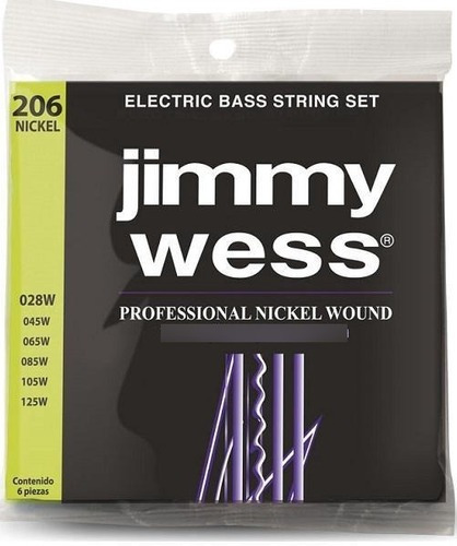 Encordado Jimmy Wess Bajo Eléct., Pro Niquel 6 Cdas Wnb206