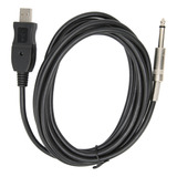 Cable De Guitarra Usb De Interfaz Usb Macho A Macho Mono De