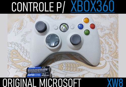 Controle Xbox360 Original Microsoft Somente Sem Fio! - Xw8