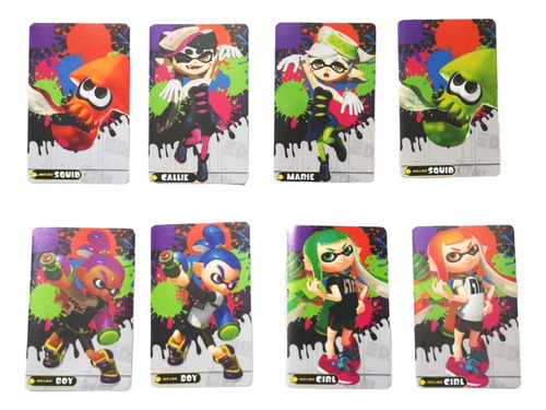 Tarjetas Amiibo Splatoon Pack 5 Tarjetas