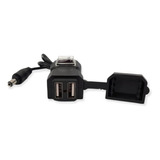 Cargador Para Moto Doble Puerto Usb Con Boton Apagador.