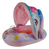 Bote Flotador Techo Inflable Unicornio Bebé Niña Piscina