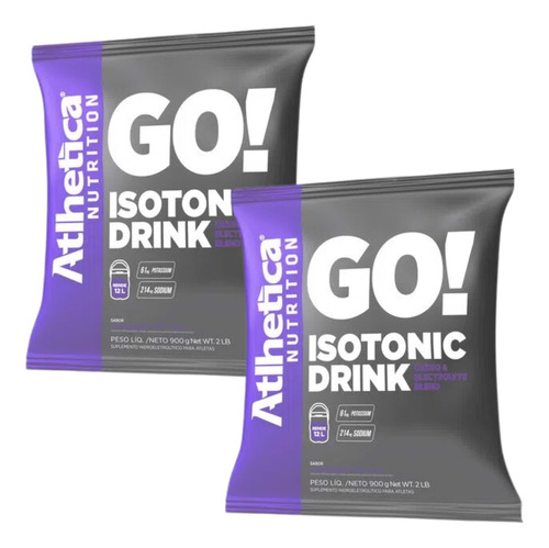 Isotonic Drink Go Isotonico Atlhetica Repositor Kit 2x 900g