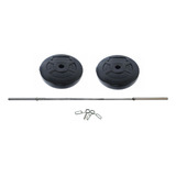 Kit Pesas Barra Cromada Maciza + 2 Discos 5 Kg 25mm Sonnos