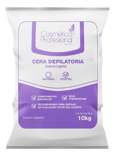 Cera Vegetal Cosmetica Profesional Sist. Español Perlas 10kl