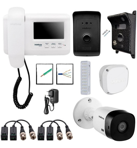 Kit Interfone Video Ivr 1010 Intelbras Com Camera Extra Hd