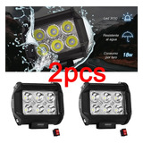 2 Faros De 6 Led Osun De Alta Intensidad, 18 W, 4 Pulgadas