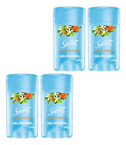 Desodorante Gel Secret Orange Blossom 45g 4 Unidades