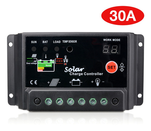 Controlador De Carga Solar Sunix® 30a 12v/24v Inteligente