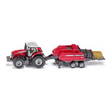 Siku Tractor Massey Ferguson 8690 Con Prensa Siku 1951 E1:50