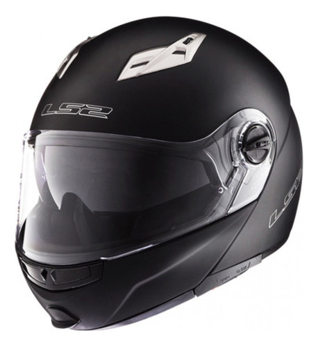 Casco Rebatible Ls2 370 Easy - Negro Brillo