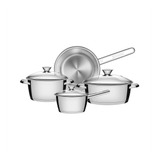 Bateria Cocina Acero Inox Triple Fondo Induccion Tramontina 