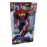 Muñeco Spiderman Hombre Araña 30 Cm Luz Y Sonido Iron Spider