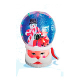 Inflable Para Navidad Esfera De Nieve Con Cara De Santa 1.8m