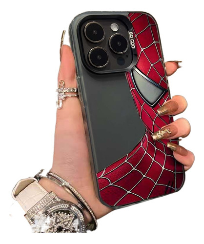 Funda Para iPhone 11 12 13 14 Spiderman Silicona Líquida