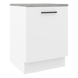 Mueble Mostrador Madesa Agata 60 Cm 1 Puerta Color Blanco