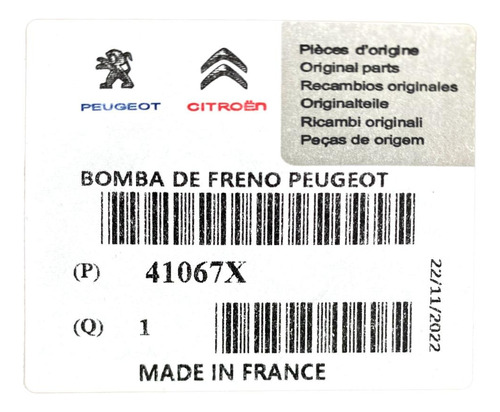 Bomba De Freno Peugeot 206 207 Partner 1.4 1.6 4 Tubos  Foto 6