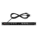 Protetor Eletronico Intelbras Com 8 Tomadas P/ Rack Epr 208+