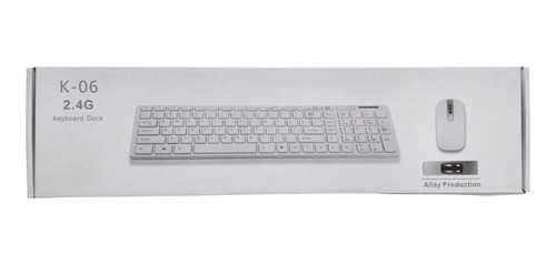 Kit Teclado + Mouse Inalambricos Oficina K06 Blanco