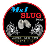 Chumbinho Ms1  Premium Slug 9mm 108 Gr 6,99g 60un