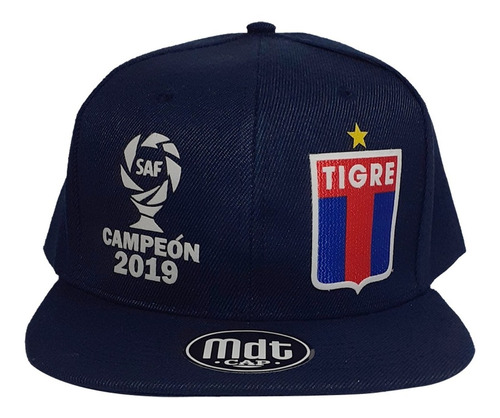 Gorra Plana Azul Tigre Campeon Con Estrella