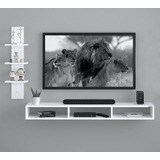 Rack Tv Modular Mueble Flotante De Melamina