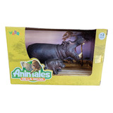 Animal World 99711 Playset 19cm Pack X2 Hipopotamo Familia