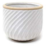 Maceta De Ceramica Neo Linea Blanca 14x12