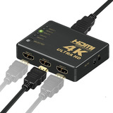 Hub Switch Hdmi 3 Portas Splitter Full Hd + Controle Remoto