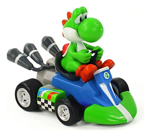 Figura Mario Kart  Carro Fricción Niños Juguete Yoshi Gde