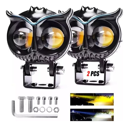 2 Faros Auxiliares Led 100w Para Luz Alta/baja P/auto/moto