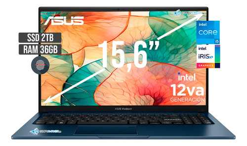 Asus Vivobook  Intel Core I5 1235u Ssd 2tb + Ram 36gb