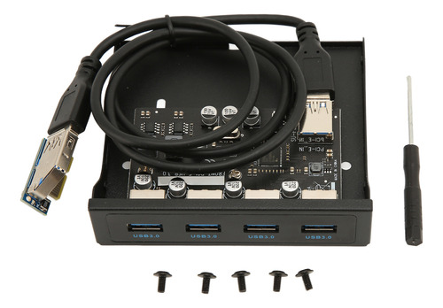 Panel Frontal Pcie A Usb 3.0 Para Pc, 4 Puertos, 5 Gbps, Pci